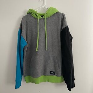 Empyre Gray Hoodie with Green and Blue Accents